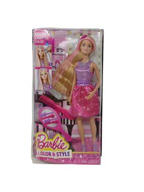Barbie Color & Style Long Hair Changes Color w Styling Tool CFN47  #D-13
